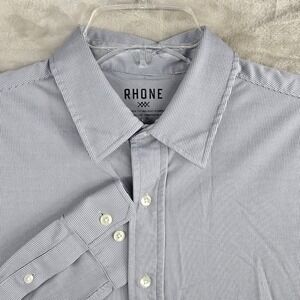 RHONE Commuter Mens Small Blue Long Sleeve Button Down Dress‎ Shirt Performance